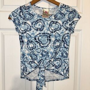 Kids Blue Tie-Dye Short Sleeve Top